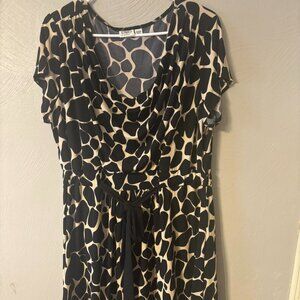 Cato Dress Women’s Sheath Brown Animal Print Sleeveless Scoop Neck-18/20